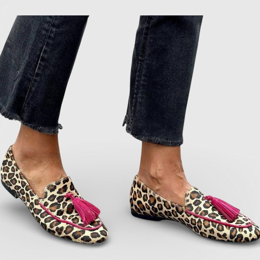 Adelheid – Leoparde-Loafer mit Quaste