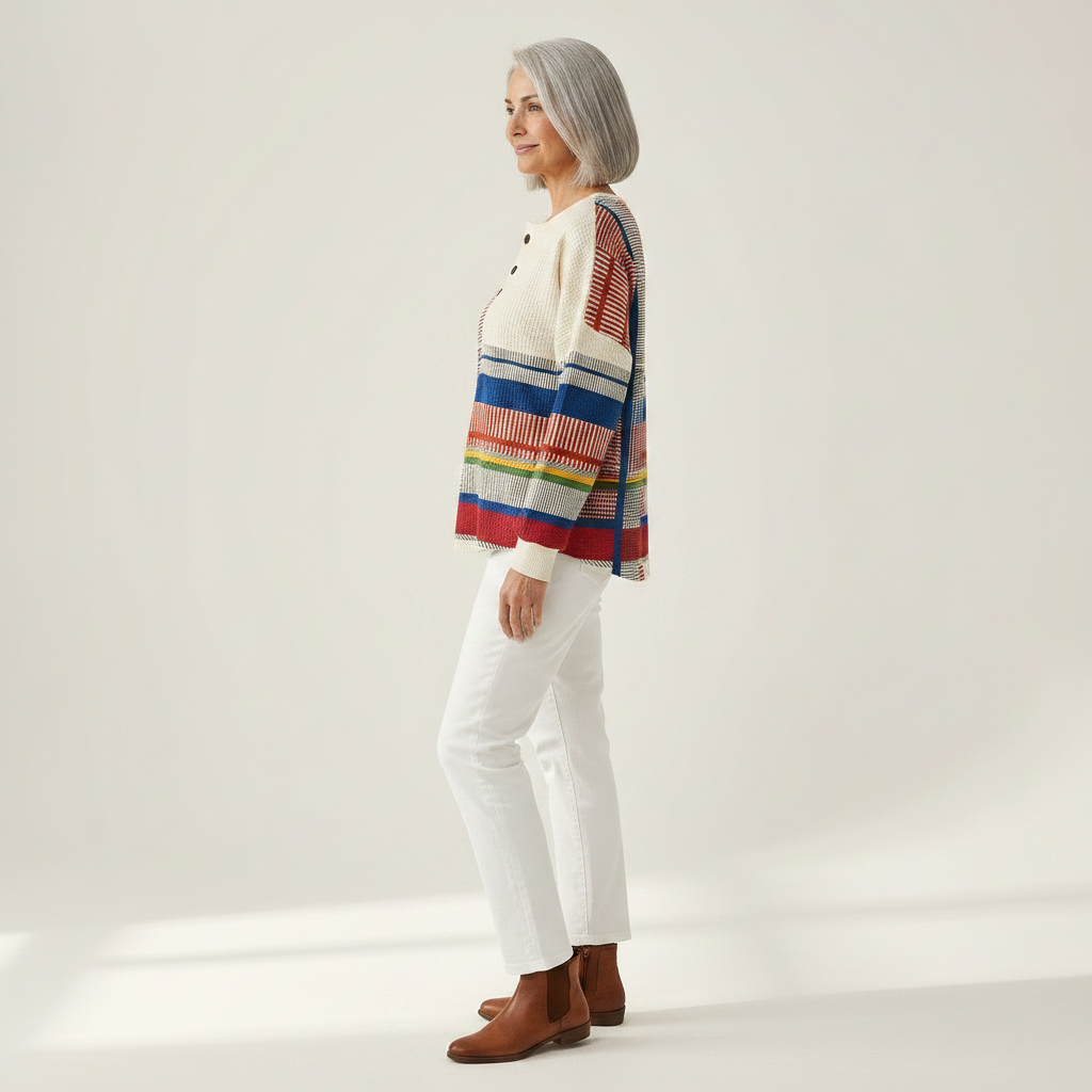 Marguerite – Gstreifte Pullover mit Farbflächi