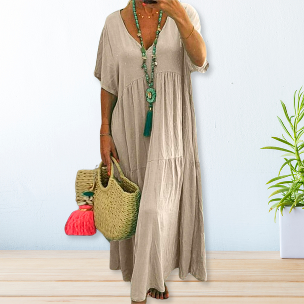 Maelis | Baumwoll-Leinen-Kleid