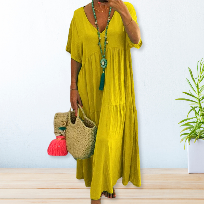 Maelis | Baumwoll-Leinen-Kleid