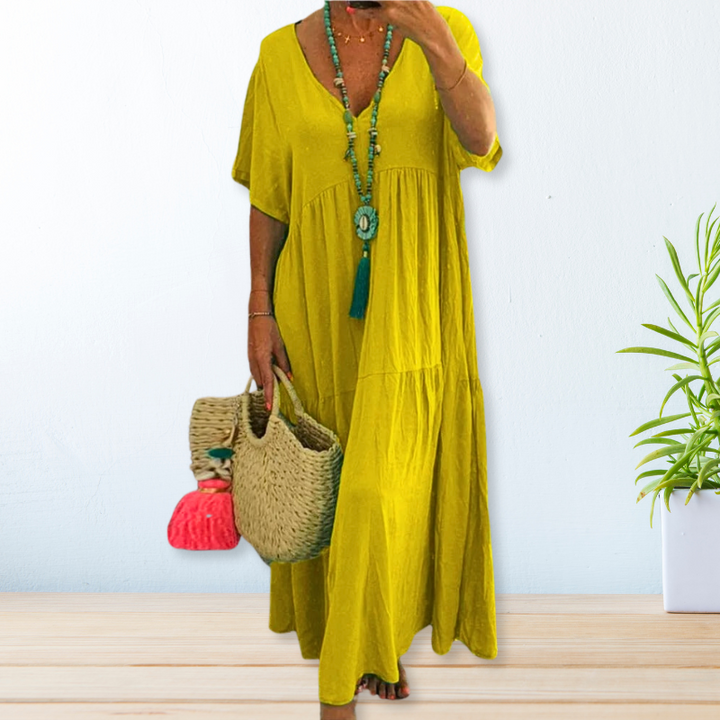 Maelis | Baumwoll-Leinen-Kleid