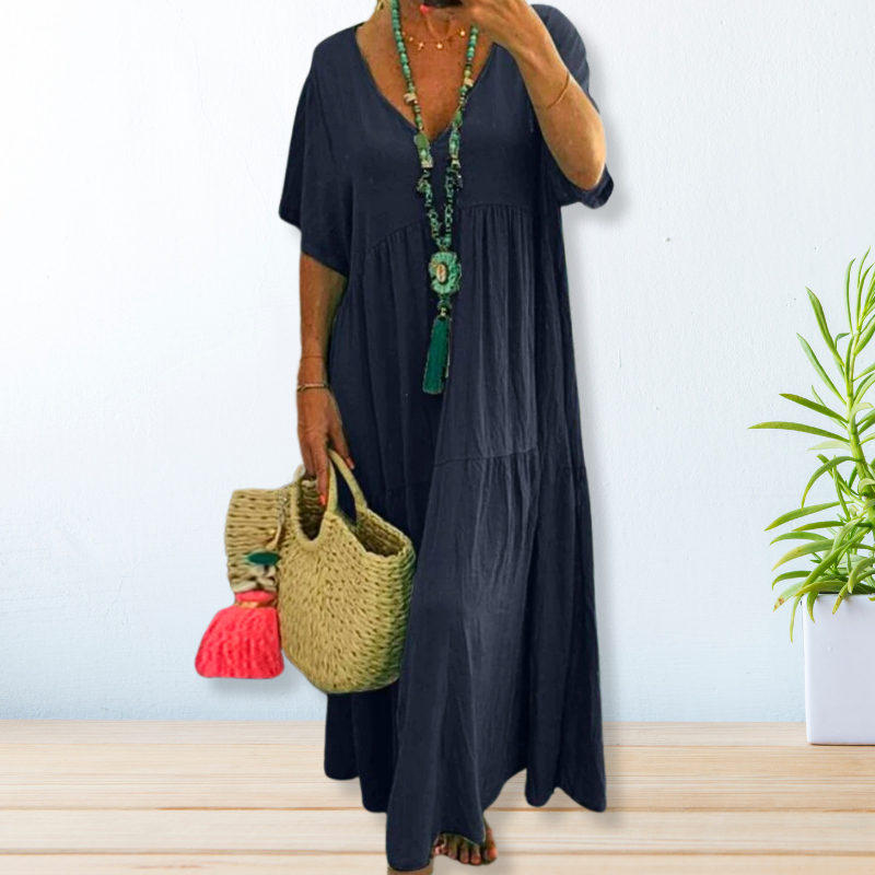 Maelis | Baumwoll-Leinen-Kleid