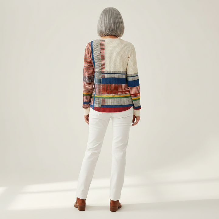 Marguerite – Gstreifte Pullover mit Farbflächi