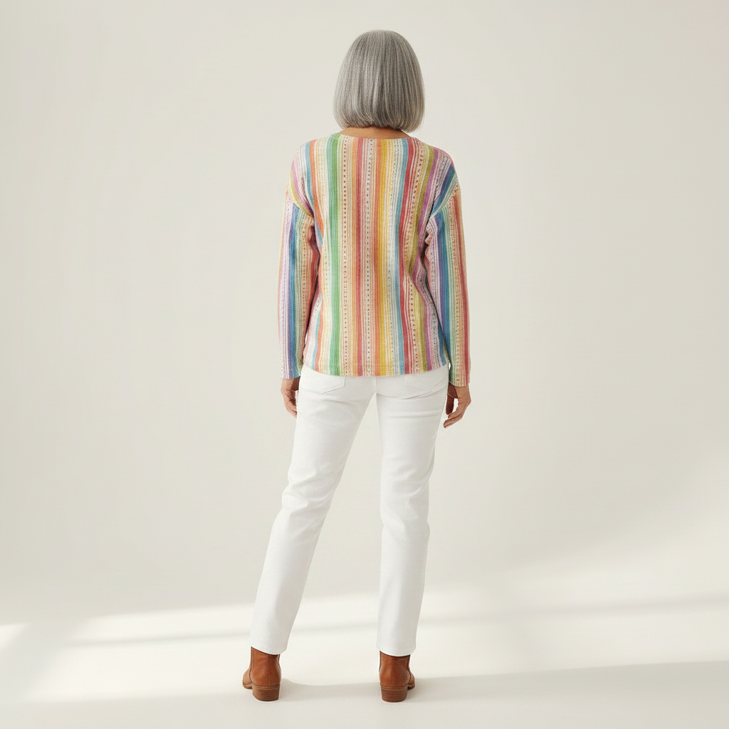 Anaïs – Pulli mit farbige vertikali Streife