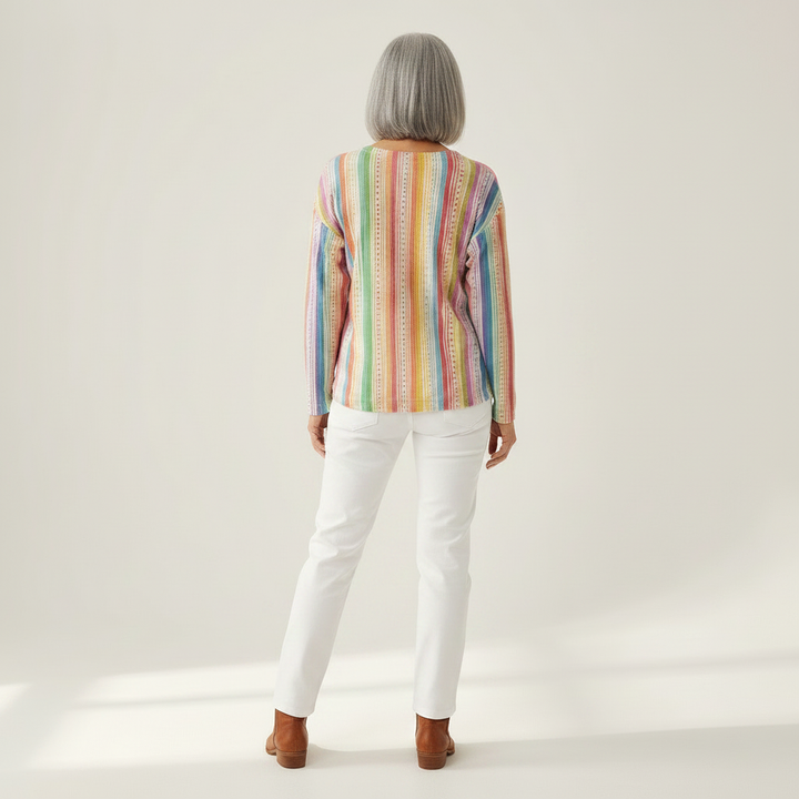 Anaïs – Pulli mit farbige vertikali Streife