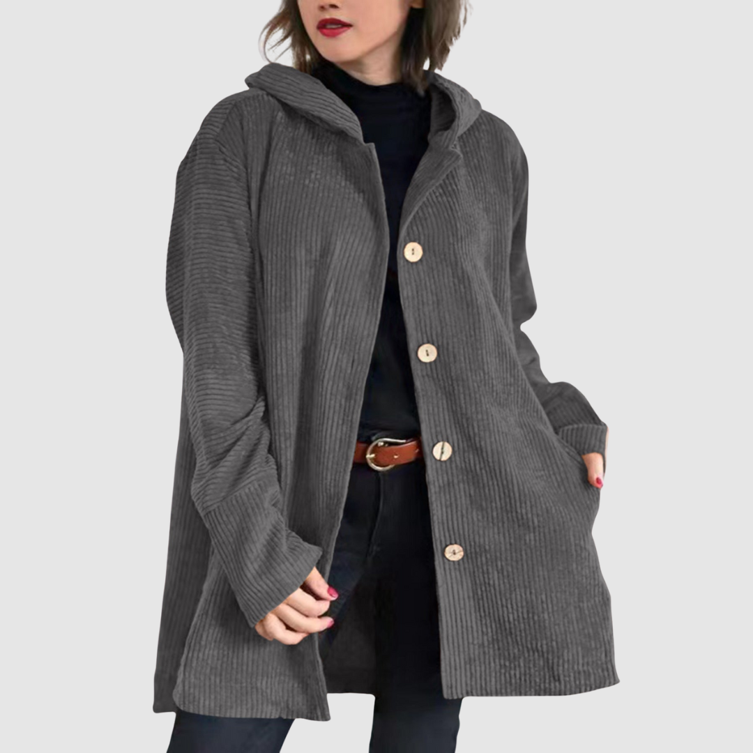 Stella – Bequemi Samtjacke mit Chappe