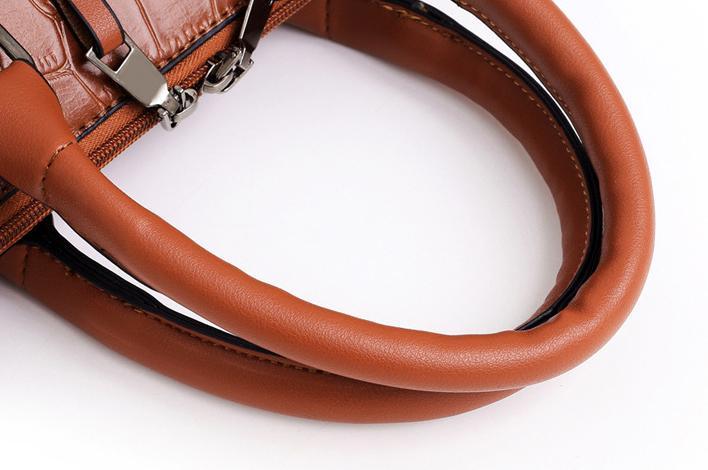 Evelyn – Eleganz für de Alltag, 4-teiligs Lädertasche-Set