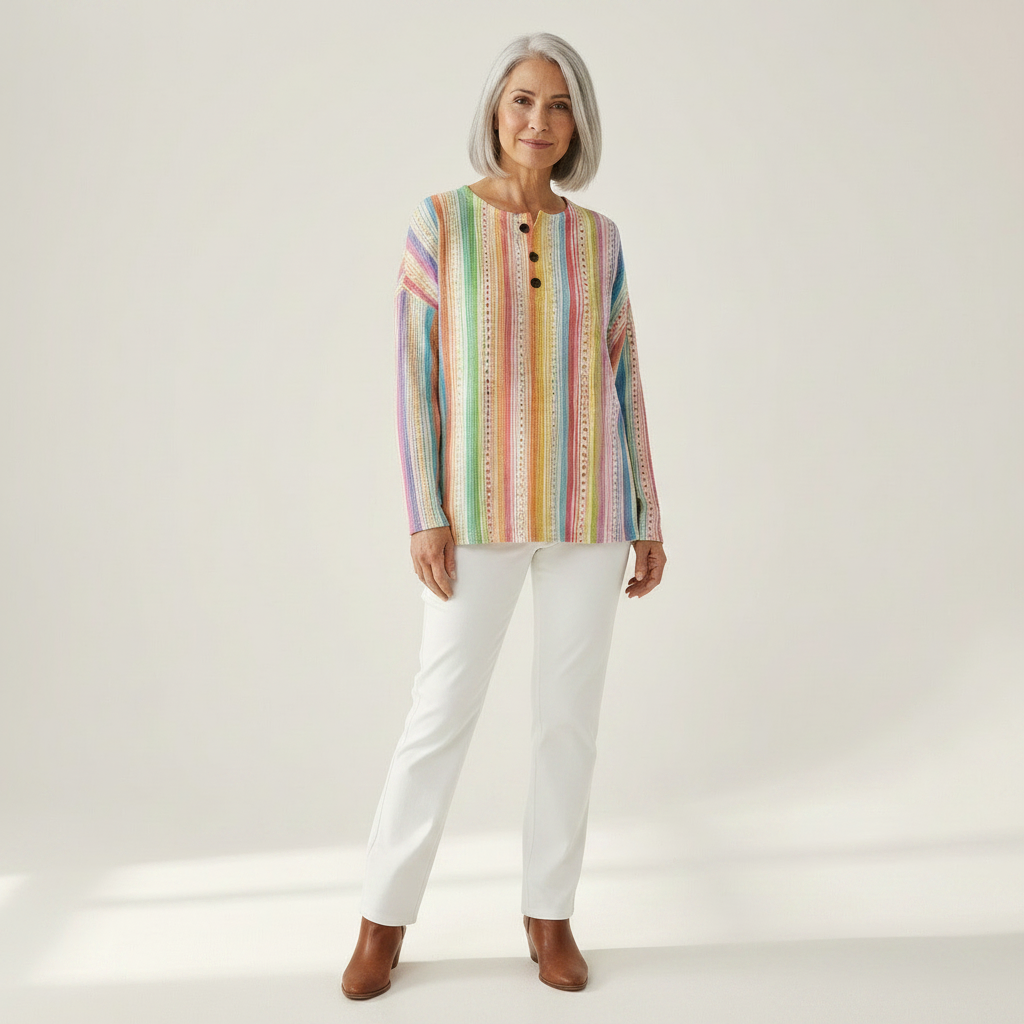 Anaïs – Pulli mit farbige vertikali Streife