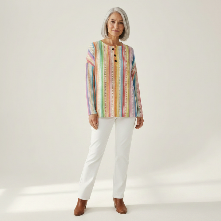 Anaïs – Pulli mit farbige vertikali Streife