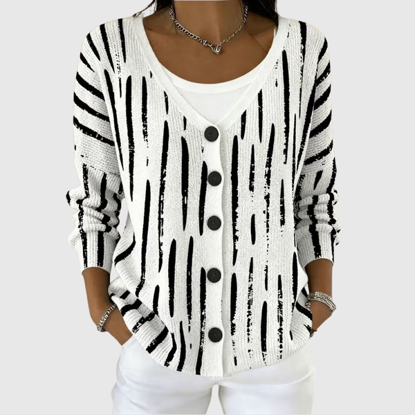 Bequemer Cardigan mit Knöpfen