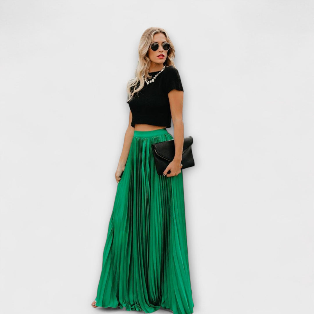 Plissierte Maxi-Rock