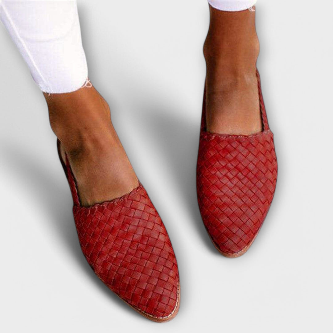 Liesel – Gflochtni Leder-Mules