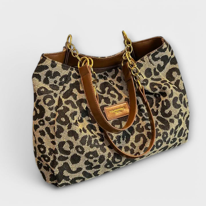 Cécile. – Stofftasche im Leopardenmuster