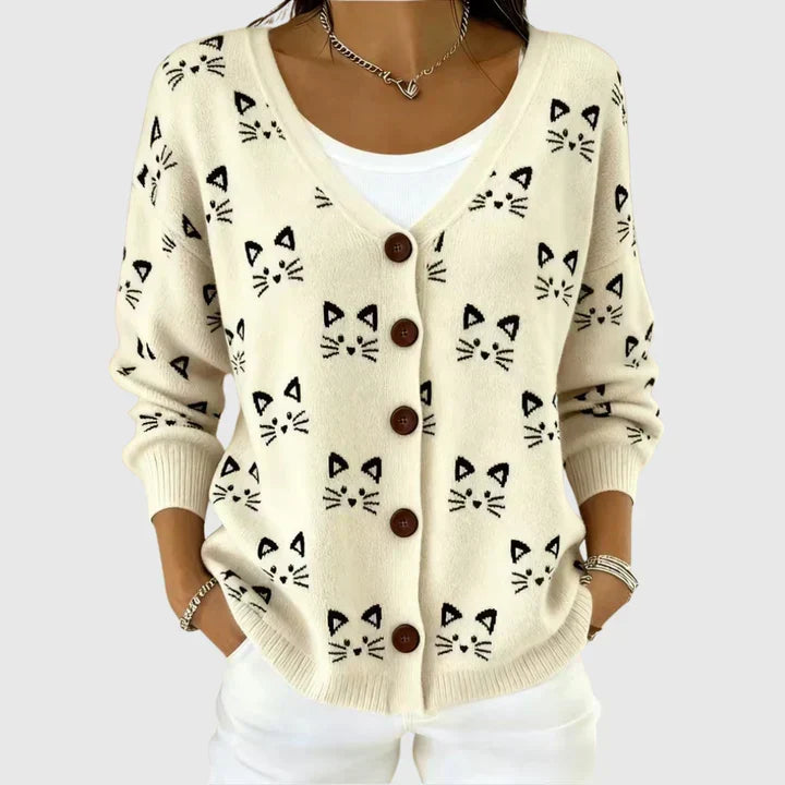Strickjacke mit Kapuze