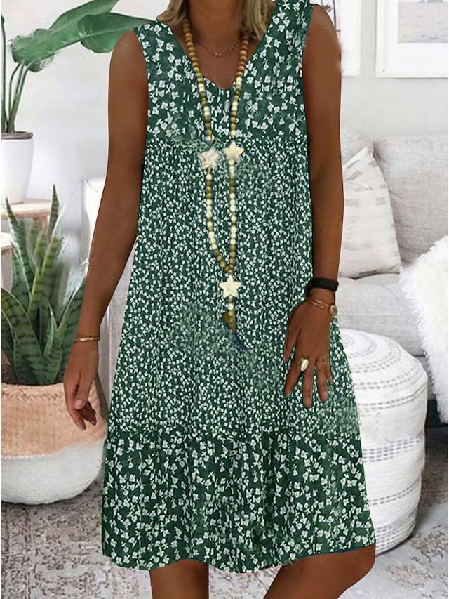 AYLA | Ärmelloses Kleid mit V-Ausschnitt