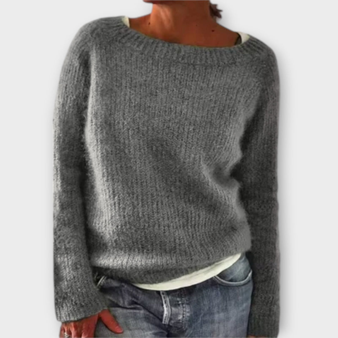 Regine – einfarbige Zopfpullover