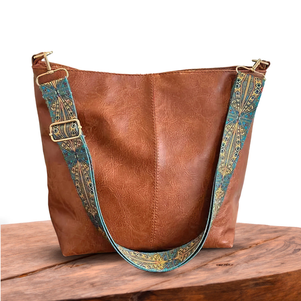 Linda – Vintage-Charm-Läder-Schultertäsch