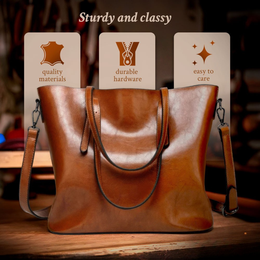 Jane – Ziitlosi Vintage-Läderhandtasche