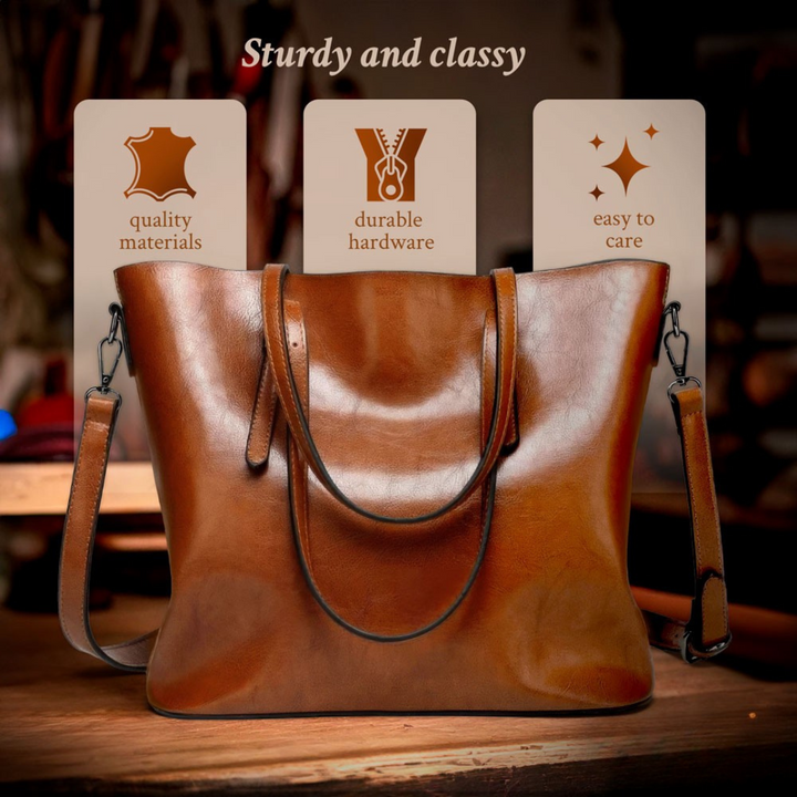 Jane – Ziitlosi Vintage-Läderhandtasche