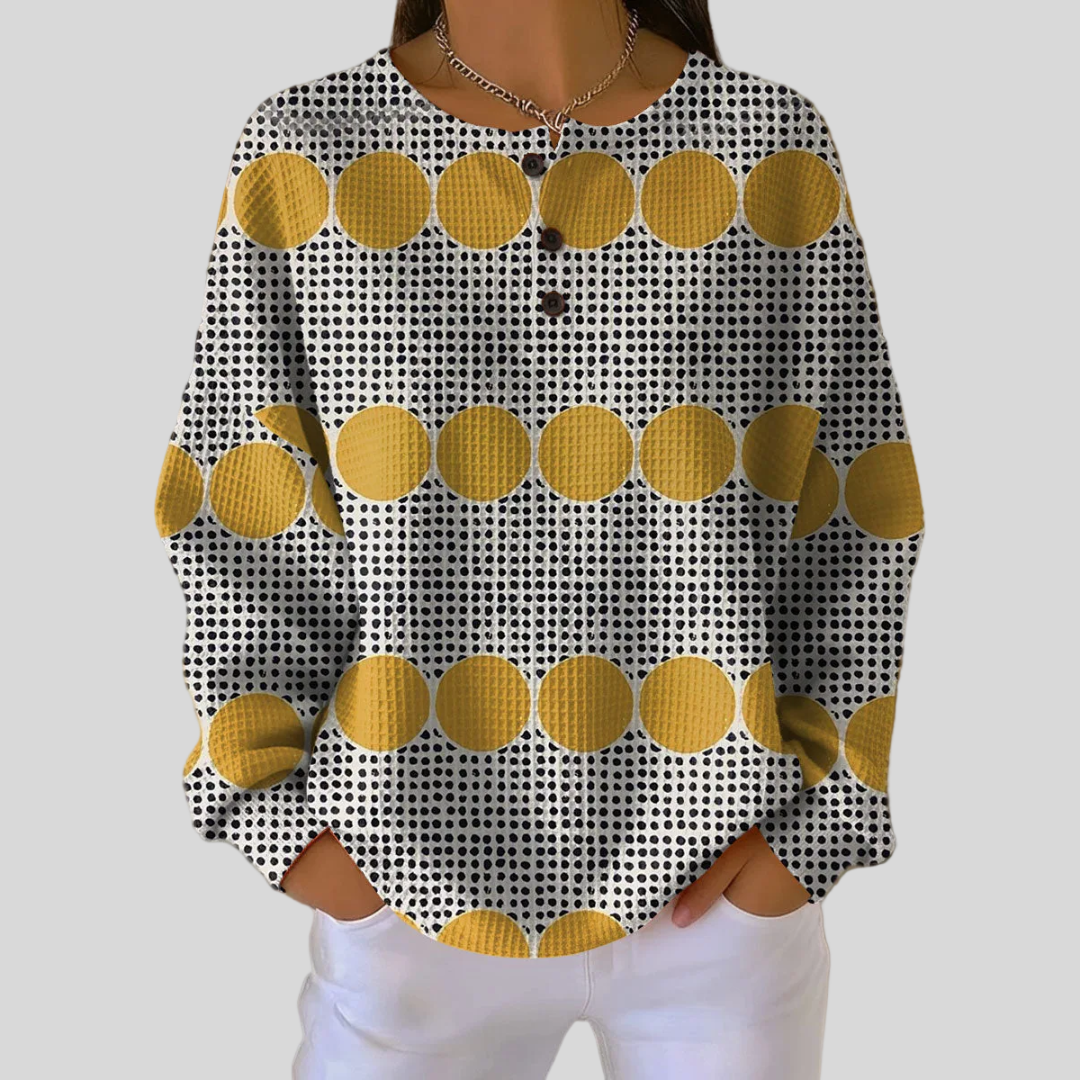 Thérèse – Vintage-Pullover mit geometrischem Muster