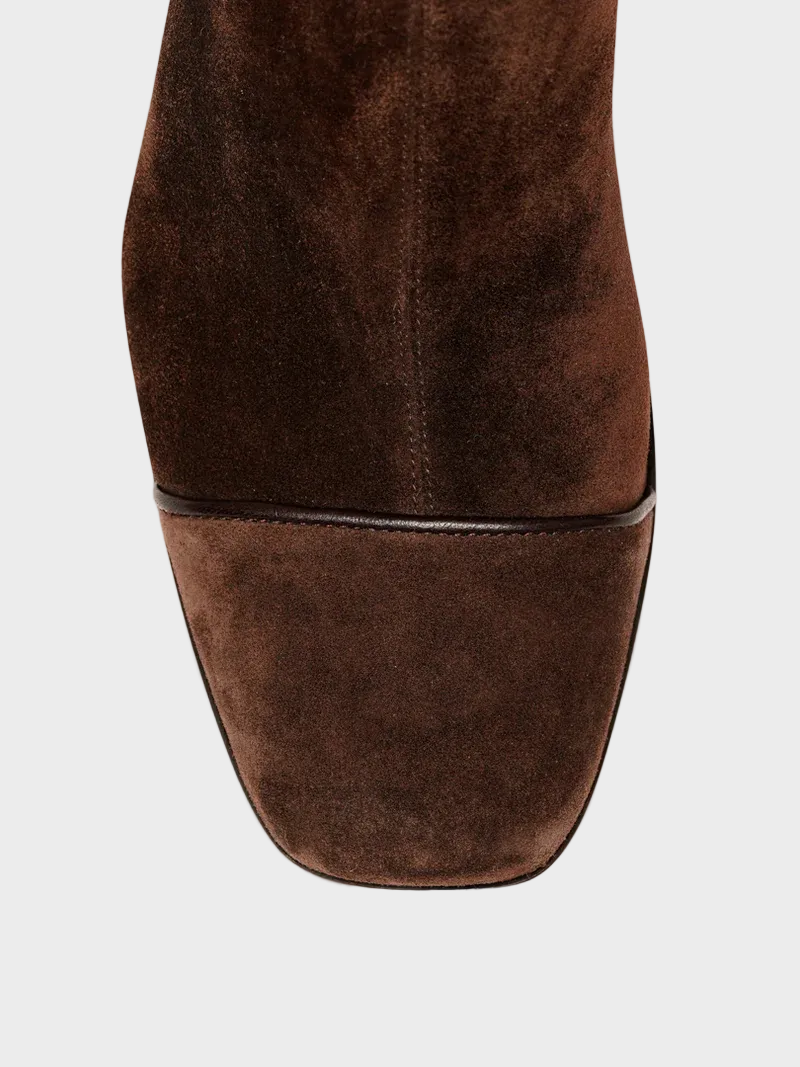 Alma – Veloursleder-Stiefelette mit Absatz