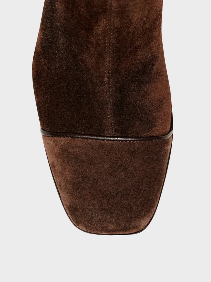 Alma – Veloursleder-Stiefelette mit Absatz
