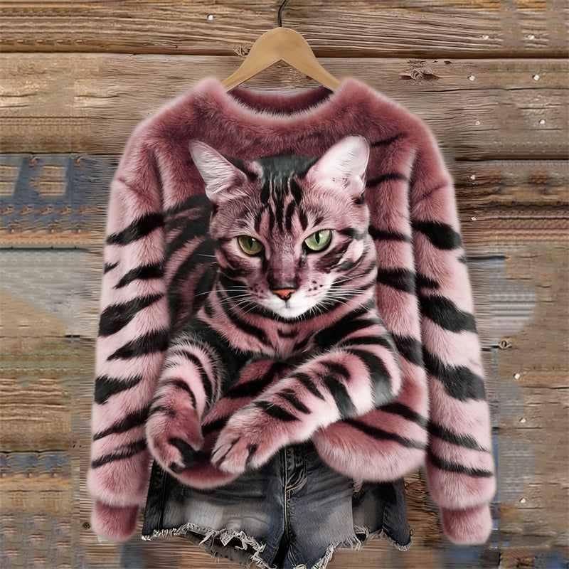 Marie™ | Weicher Pulli mit elegantem Chatzemotiv