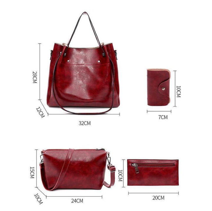 Riley – Vintage Soft 4-teiligs Leder-Täsche-Set
