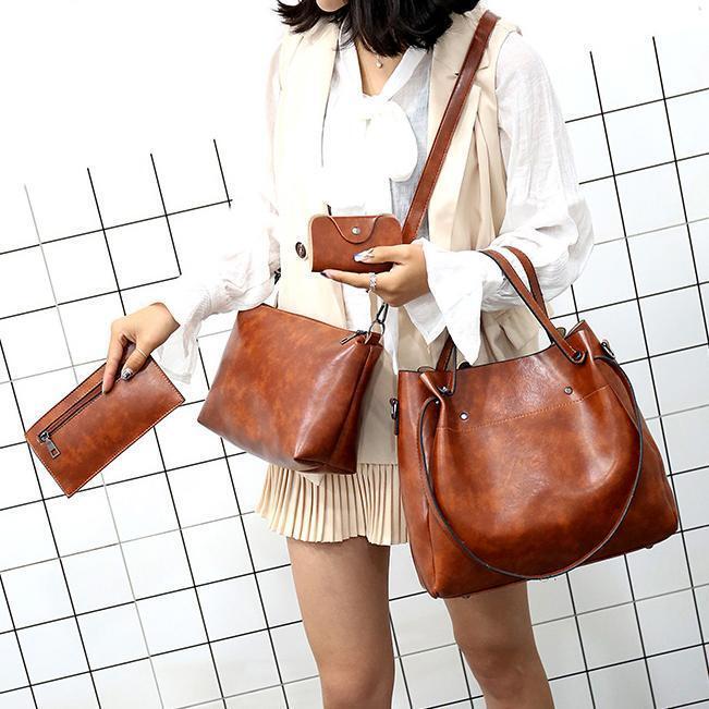 Riley – Vintage Soft 4-teiligs Leder-Täsche-Set