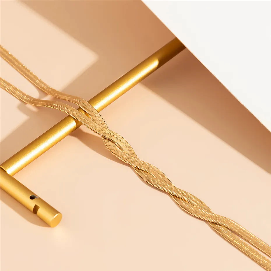 Eleganti langi Halschätti mit verstellbarem Schlangedesign