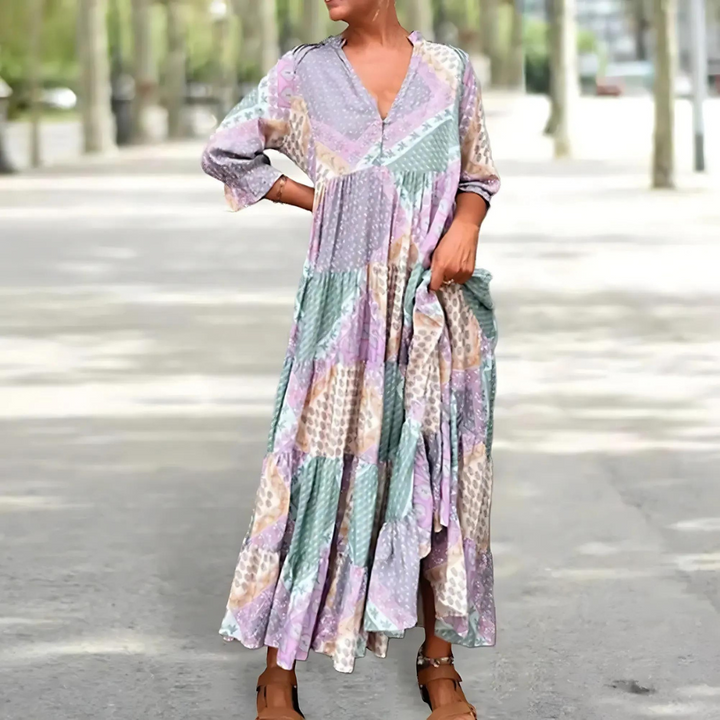 Florentina - Elegantes bedrucktes Kleid