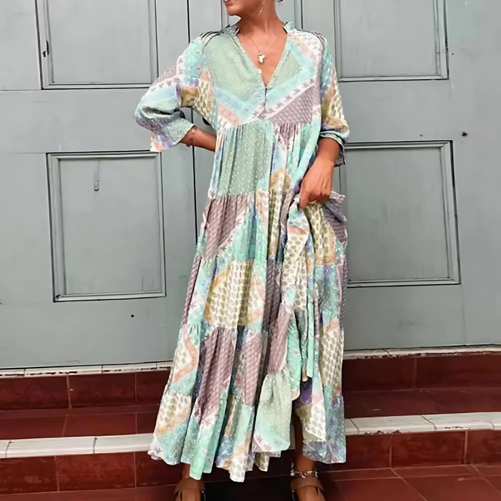 Florentina - Elegantes bedrucktes Kleid