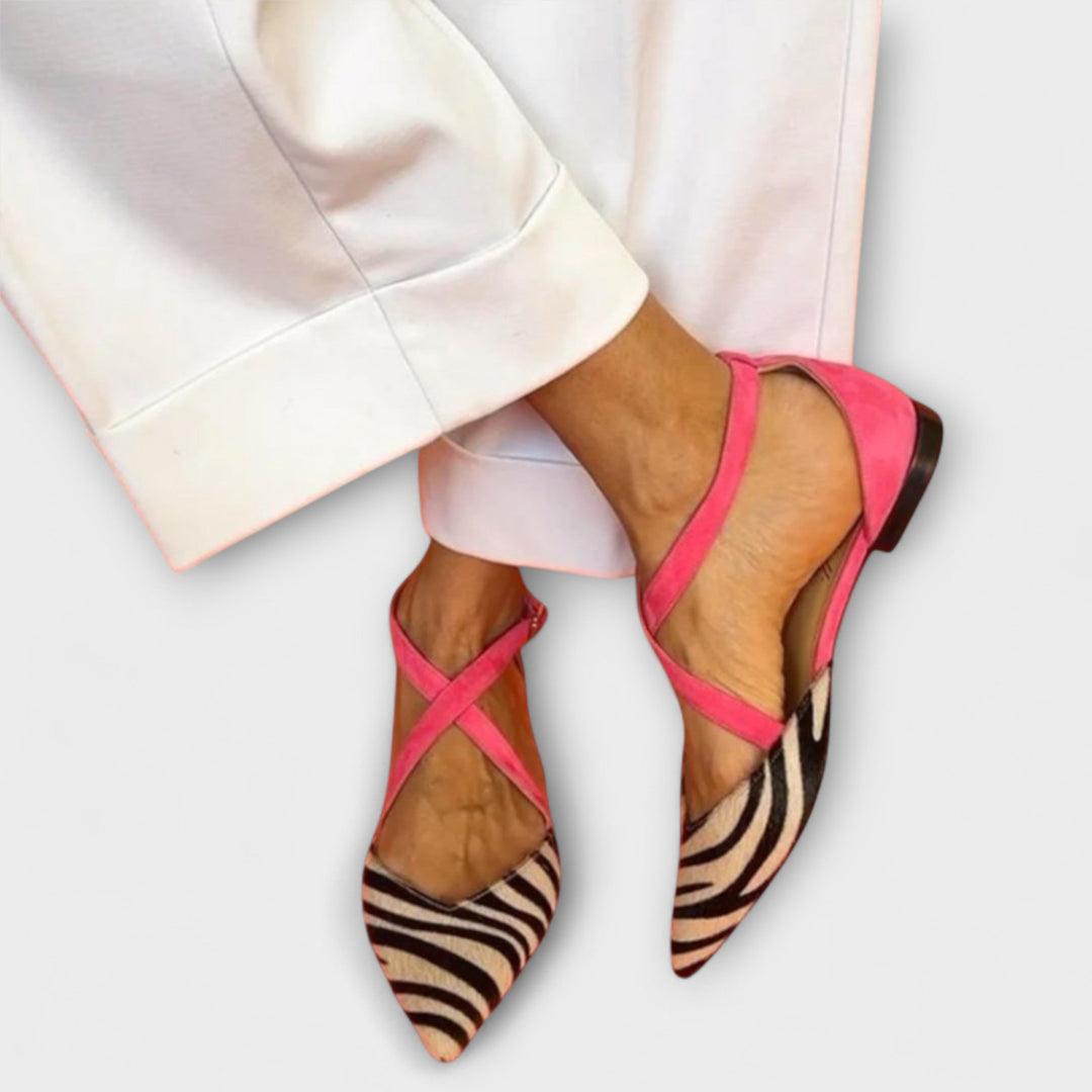 Friedlinde – Zebra-Ballerinas mit Riemli