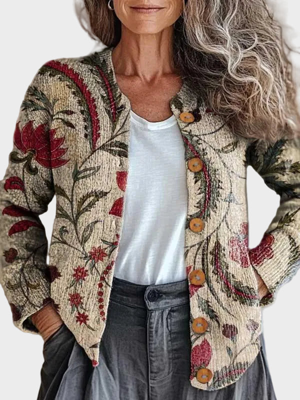 Pearla™ – Strickjacke mit von der Natur inspiriertem Blumenmuster