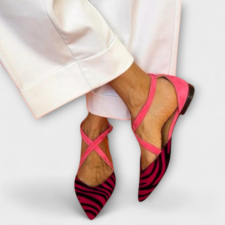 Friedlinde – Zebra-Ballerinas mit Riemli