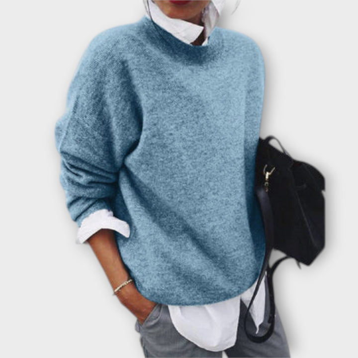 Loredana - Olivgrüner weicher Pullover