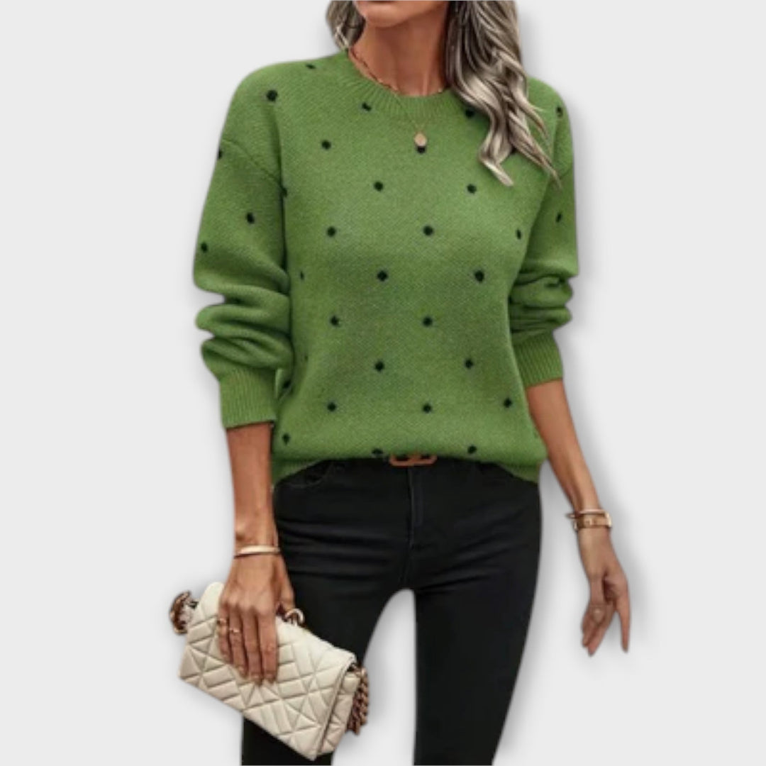 Ava – lässiger Pullover mit lange Ärmel und Pünktli