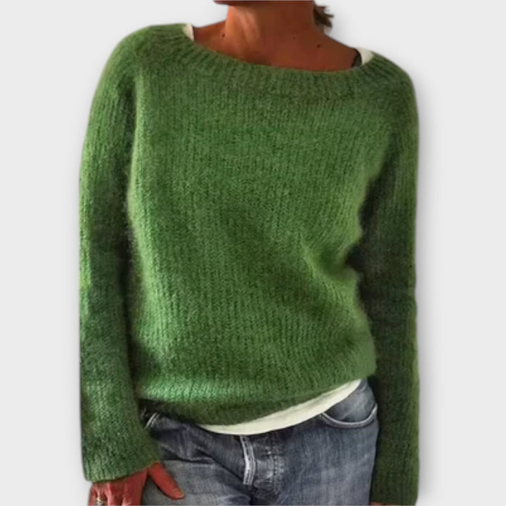 Regine – einfarbige Zopfpullover