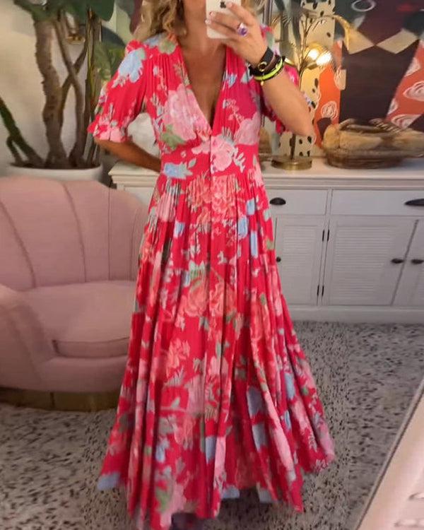 Floriana - Lebhaftes Blumenkleid