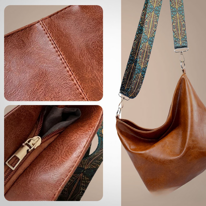 Linda – Vintage-Charm-Läder-Schultertäsch