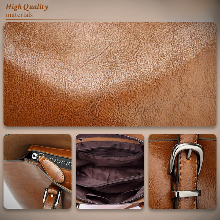 Jane – Ziitlosi Vintage-Läderhandtasche