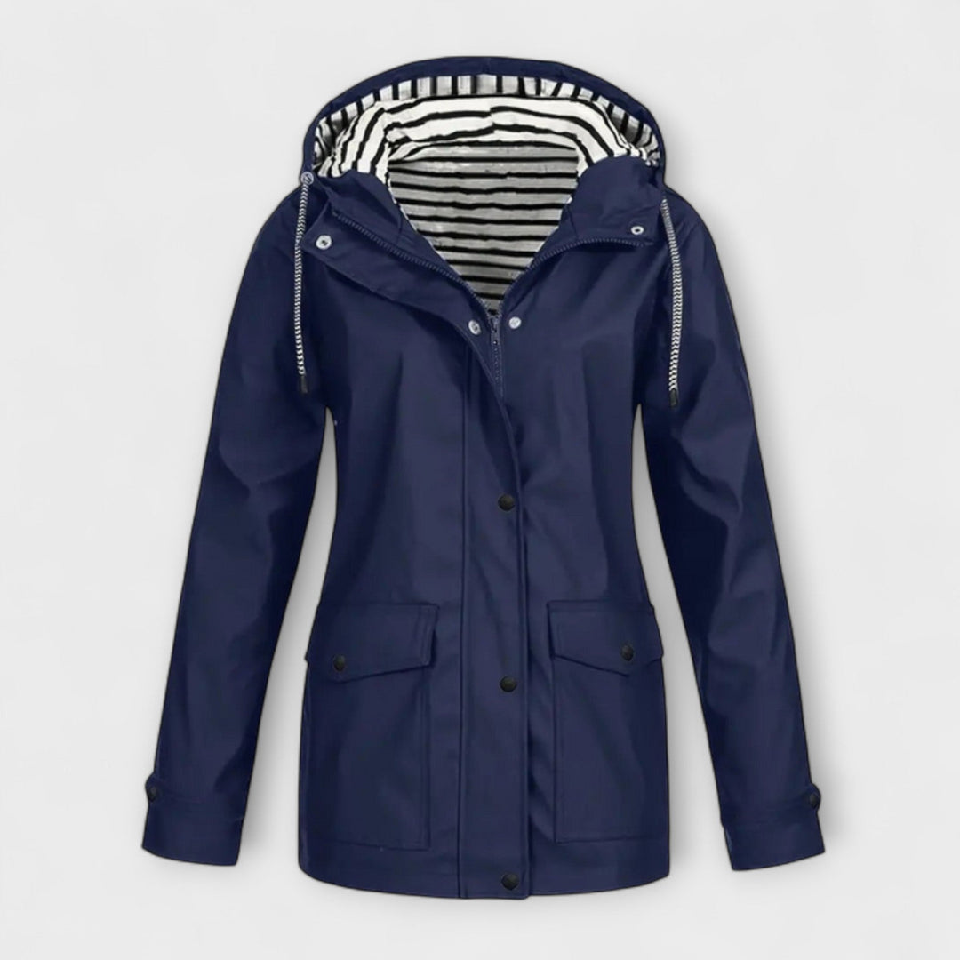 Alessa - Schwarze stylische Regenjacke