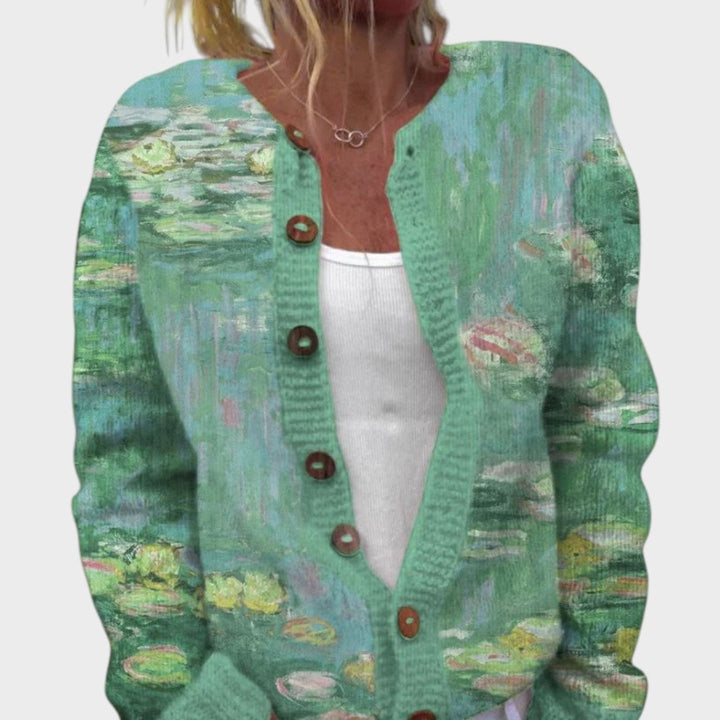 Ana – Blüemli-Cardigan für de Herbscht