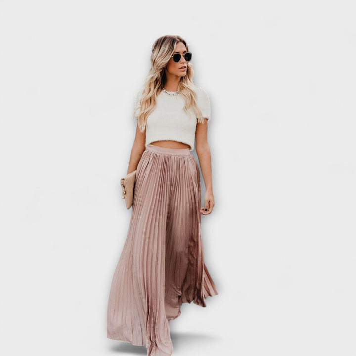 Plissierte Maxi-Rock