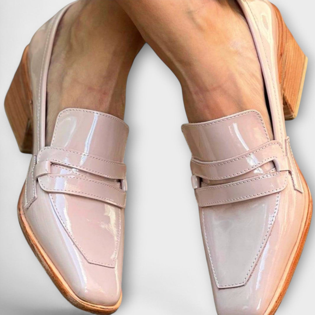 Elfriede – roséfarbigi Lack-Loafer