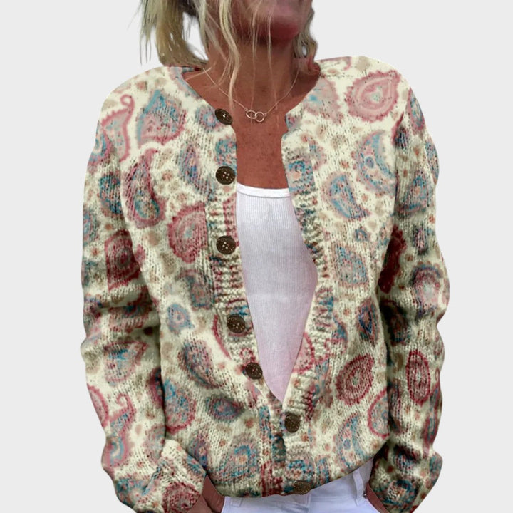 Lara – Herbschtliche Blüemli-Strickjacke