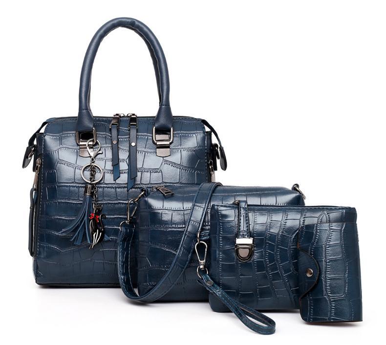 Evelyn – Eleganz für de Alltag, 4-teiligs Lädertasche-Set