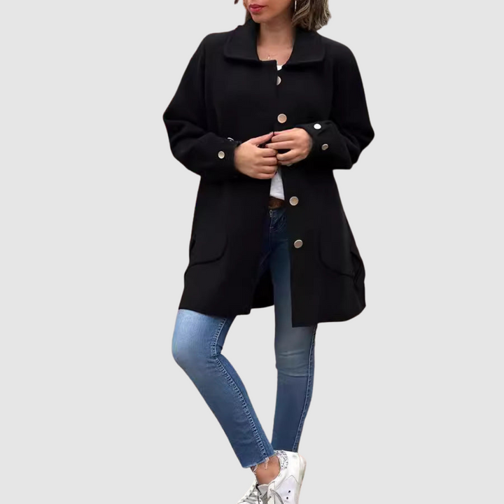 Martina – Klassische Oversize-Mantel mit Chnöpf