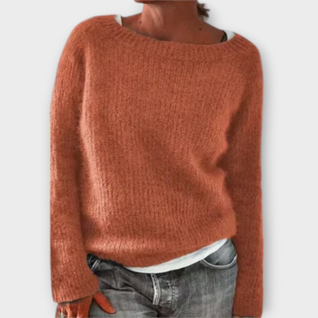 Regine – einfarbige Zopfpullover