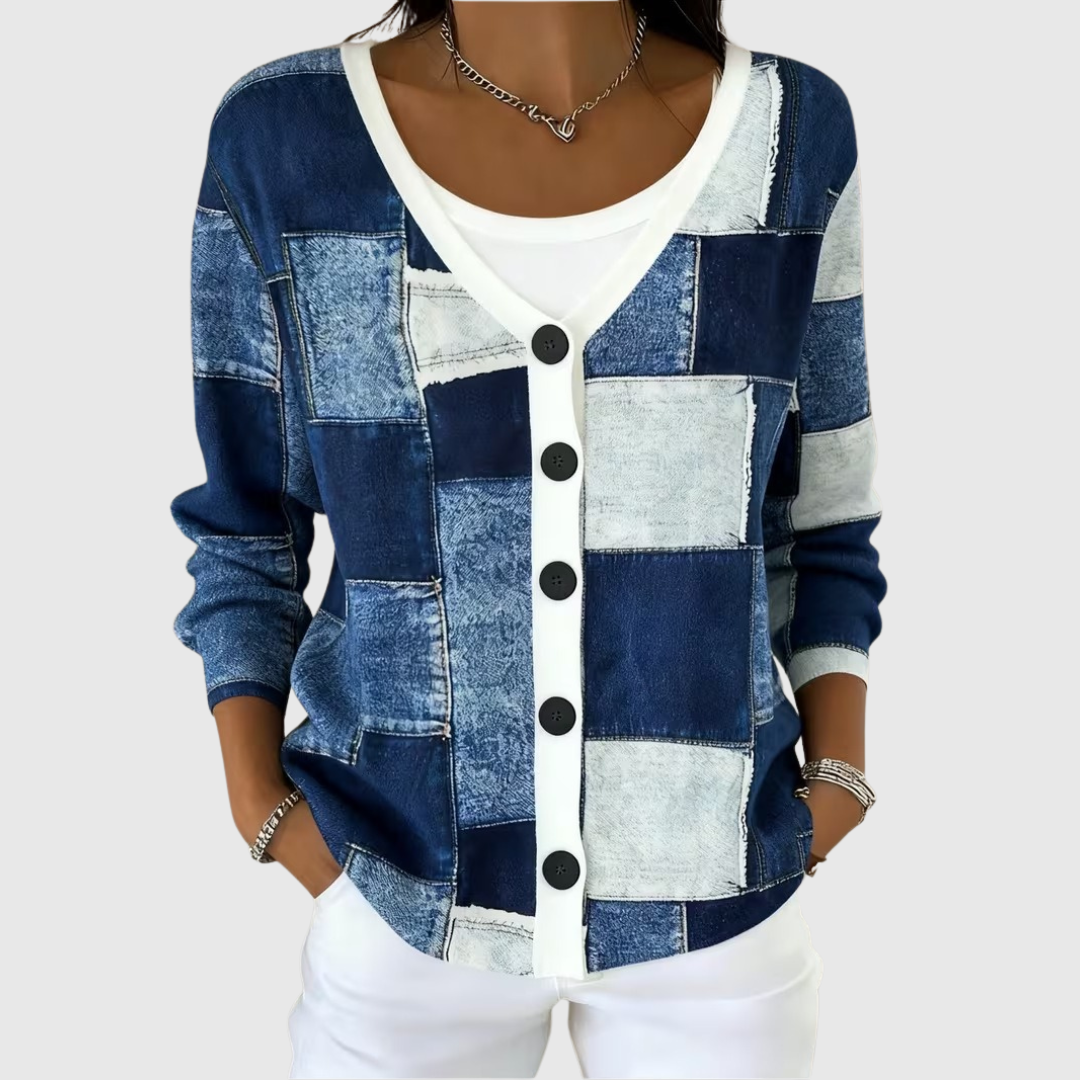 Bequemi Strickjacke mit Chnöpf